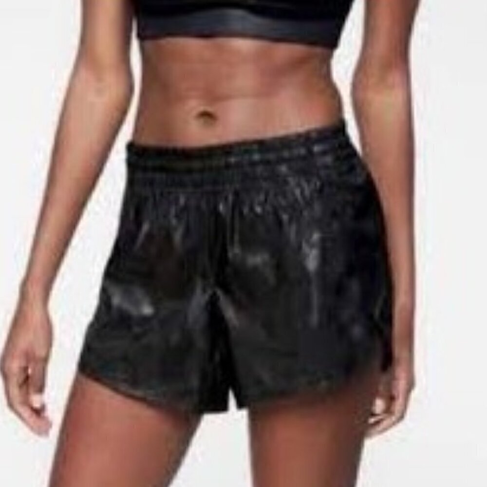 Athleta Camo Racer Run Short 4.5" - XXS Black